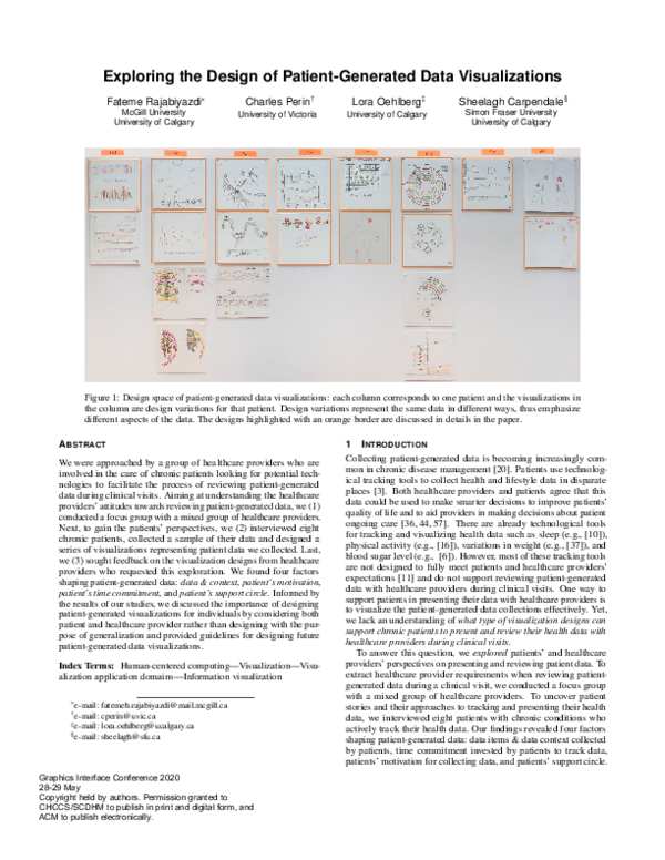 (PDF) Exploring the Design of Patient-Generated Data Visualizations