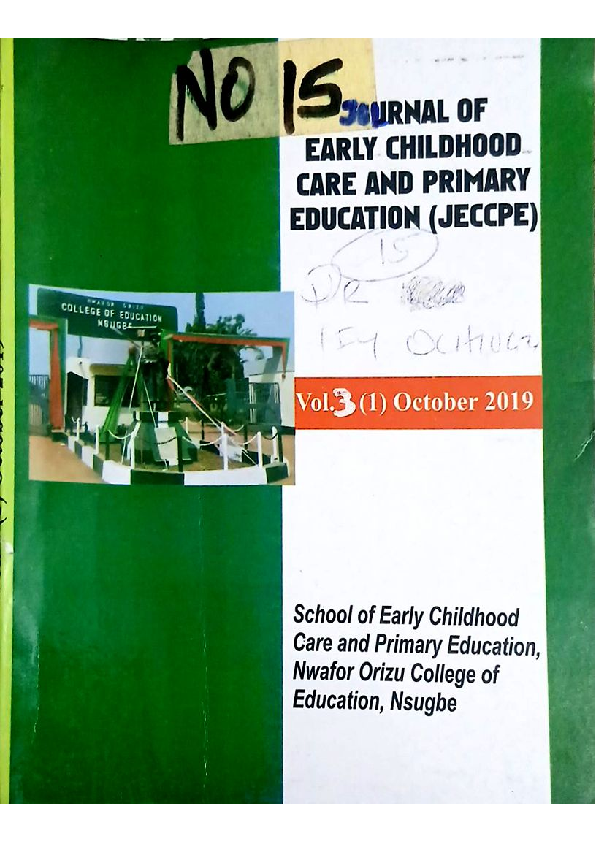(PDF) Challenges facing Teaching and Learning in Early Childhood Education