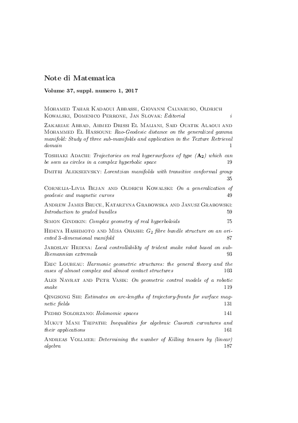 (PDF) Note di Matematica