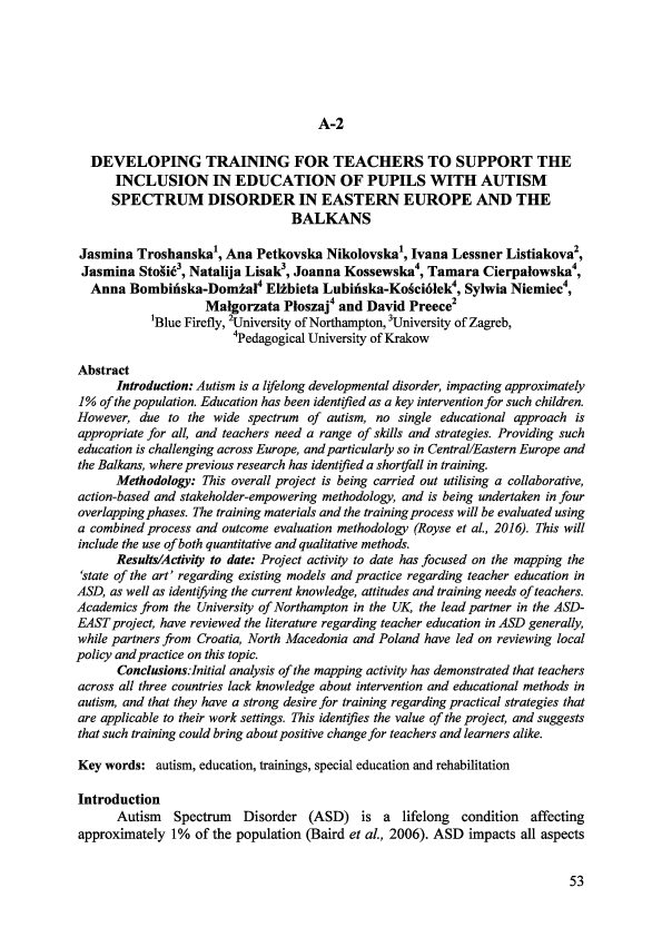 (PDF) Developing training for teachers to support the inclusion in ...