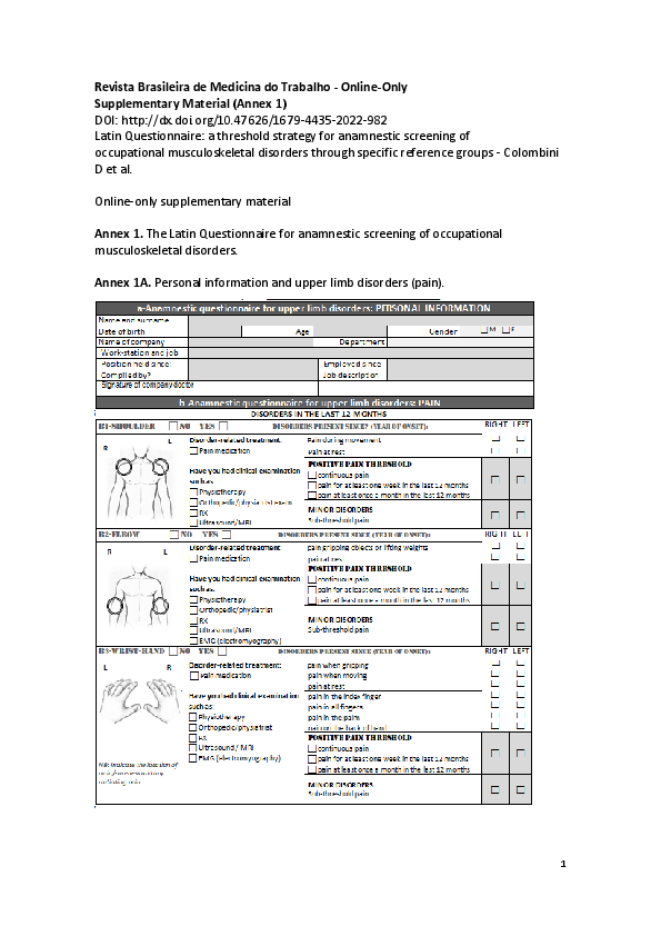 (PDF) Latin Questionnaire: a threshold strategy for anamnestic ...