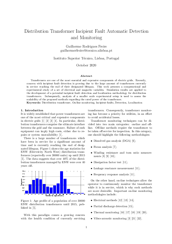 (PDF) Distribution Transformer Incipient Fault Automatic Detection and ...