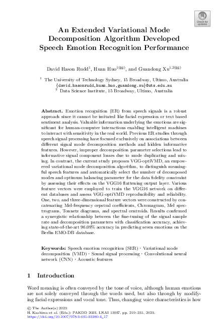 (PDF) An Extended Variational Mode Decomposition Algorithm Developed ...