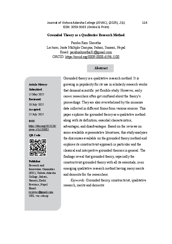 (PDF) Grounded Theory as a Qualitative Research Method