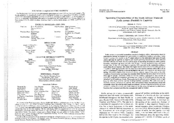 (PDF) Spawning Characteristics of the South African Mudcrab Scylla ...