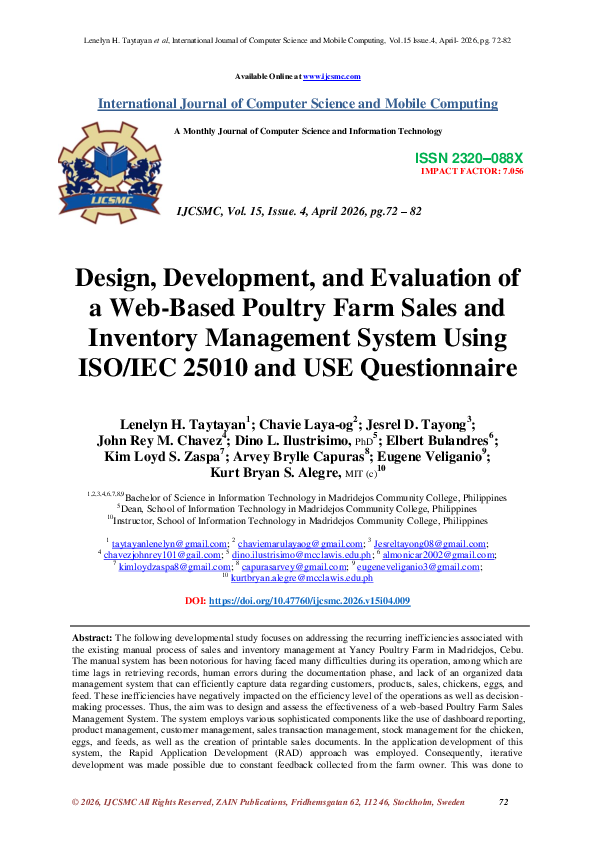 (PDF) Design, Development, and Evaluation of a Web-Based Poultry Farm ...