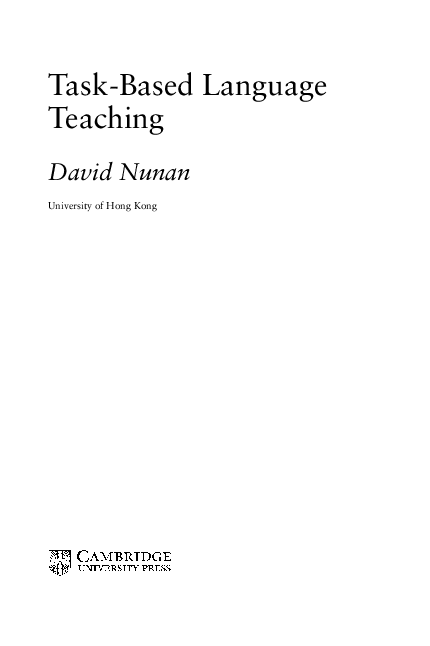 (PDF) Task-Based Language Teaching