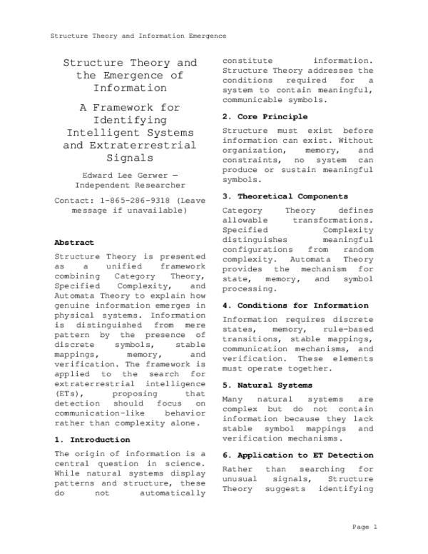 (PDF) Structure Theory