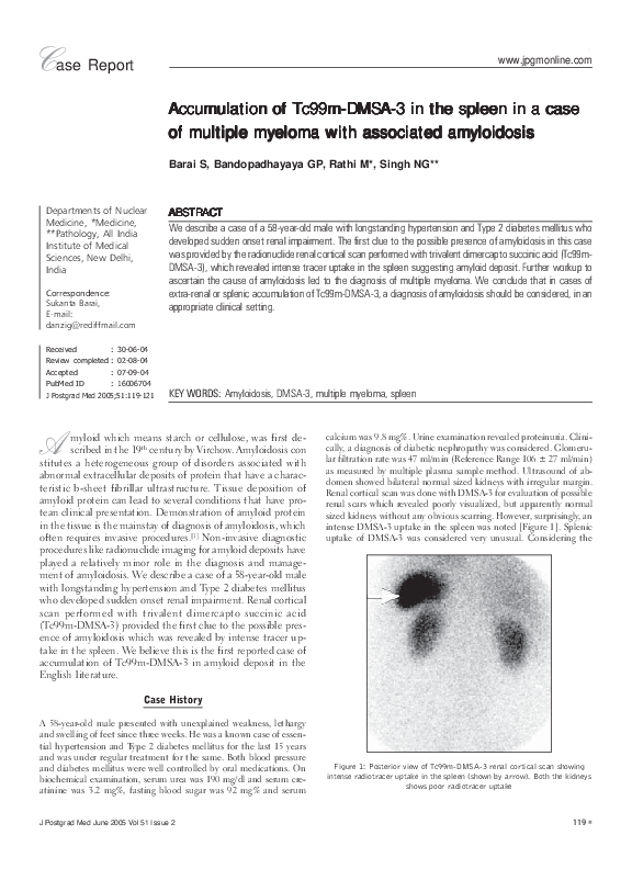 (PDF) Case Report-Accumulation of Tc99m-DMSA-3 in the spleen in a case ...