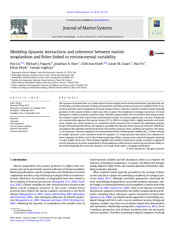 (PDF) Modeling dynamic interactions and coherence between marine ...