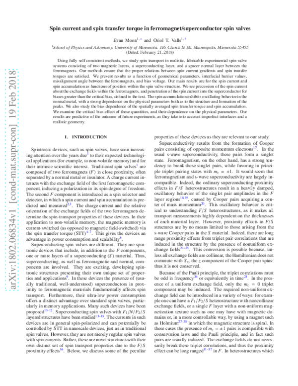 (PDF) Spin current and spin transfer torque in ferromagnet ...