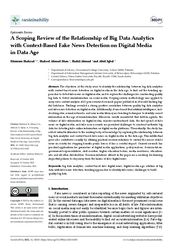 (PDF) A Scoping Review of the Relationship of Big Data Analytics with ...