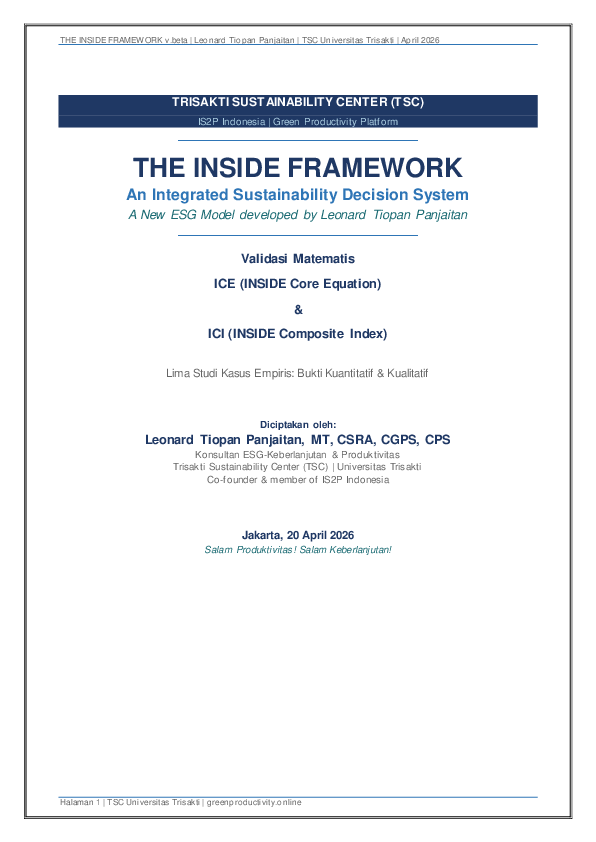 (PDF) THE INSIDE FRAMEWORK - An Integrated Sustainability Decision ...
