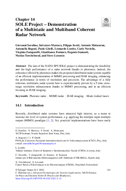 (PDF) SOLE Project – Demonstration of a Multistatic and Multiband ...