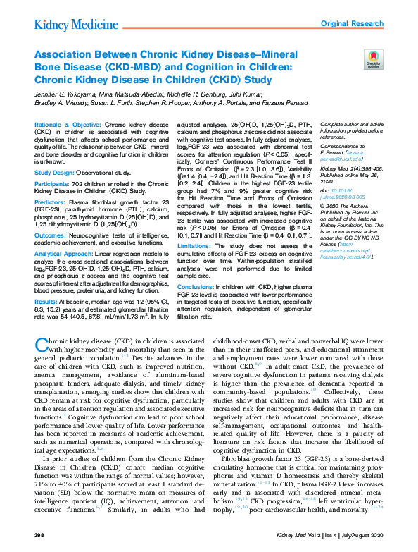 (PDF) Association Between Chronic Kidney Disease–Mineral Bone Disease ...