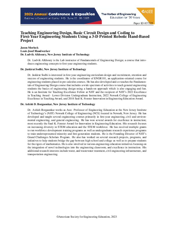 (PDF) Teaching Engineering Design, Basic Circuit Design and Coding to ...