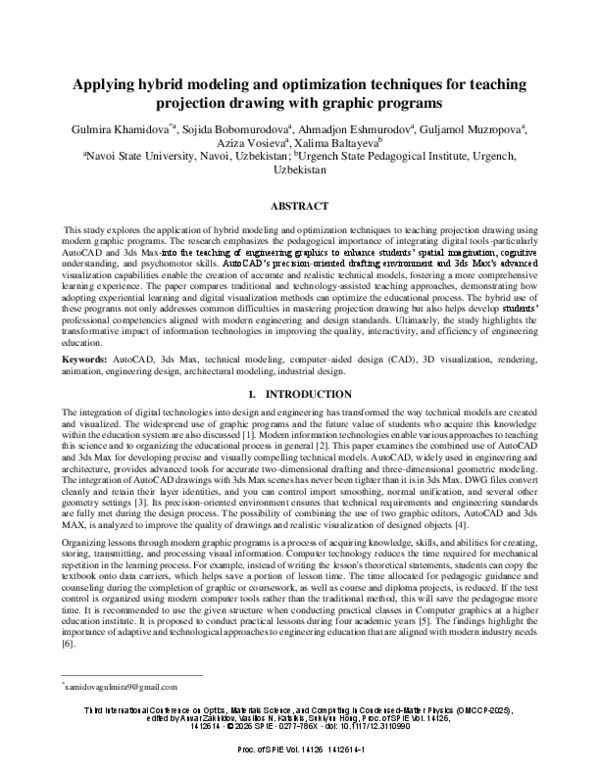 (PDF) Applying hybrid modeling and optimization techniques for teaching ...