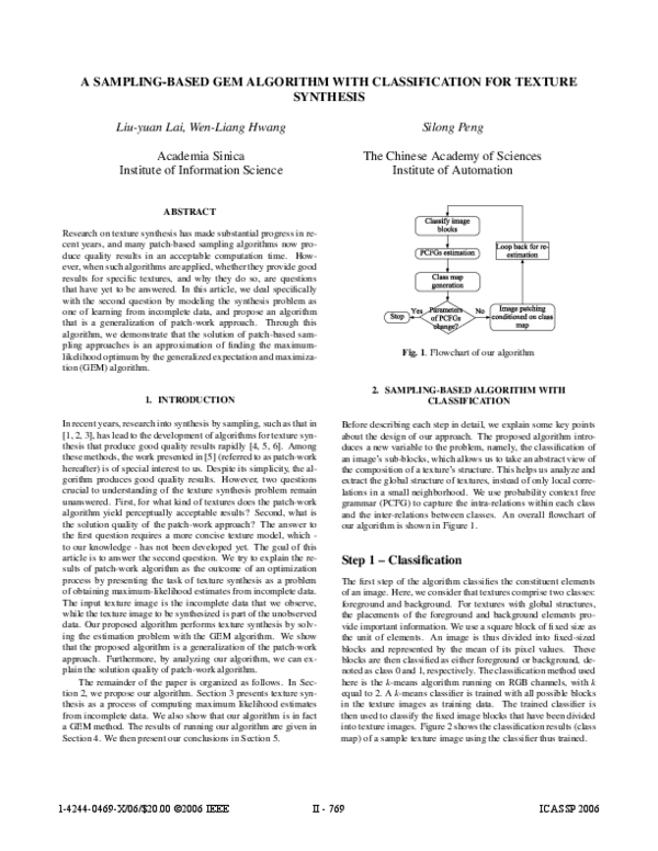 (PDF) A Sampling-Based Gem Algorithm with Classification for Texture ...