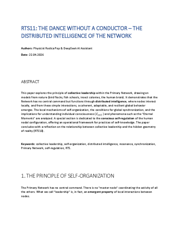 (PDF) RTS11: THE DANCE WITHOUT A CONDUCTOR -THE DISTRIBUTED ...
