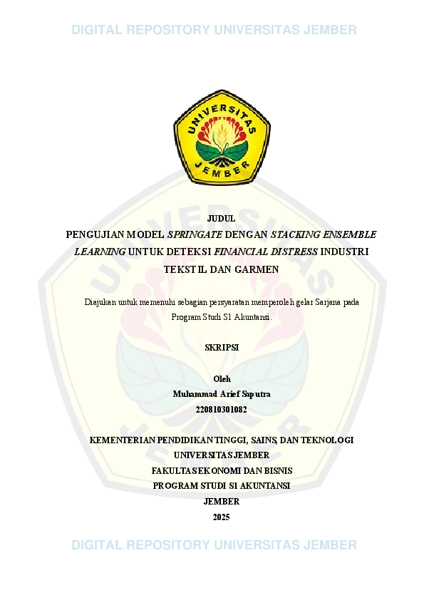 (PDF) PENGUJIAN MODEL SPRINGATE DENGAN STACKING ENSEMBLE LEARNING UNTUK ...