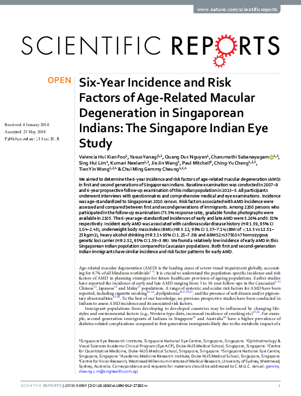 (PDF) Six-Year Incidence and Risk Factors of Age-Related Macular ...