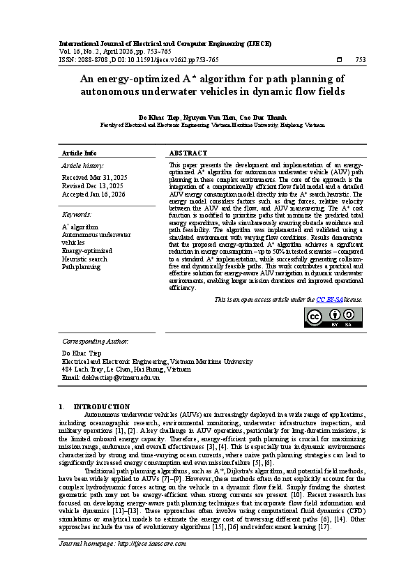 (PDF) An energy-optimized A* algorithm for path planning of autonomous ...