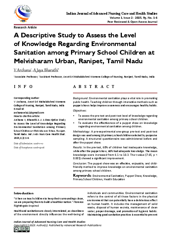 (PDF) A Descriptive Study to Assess the Level of Knowledge Regarding ...