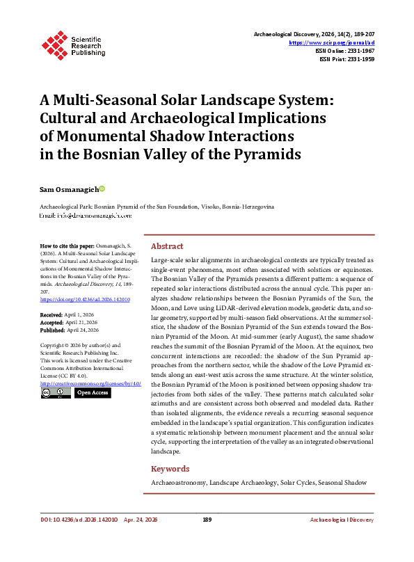 (PDF) A Multi-Seasonal Solar Landscape System: Cultural and ...