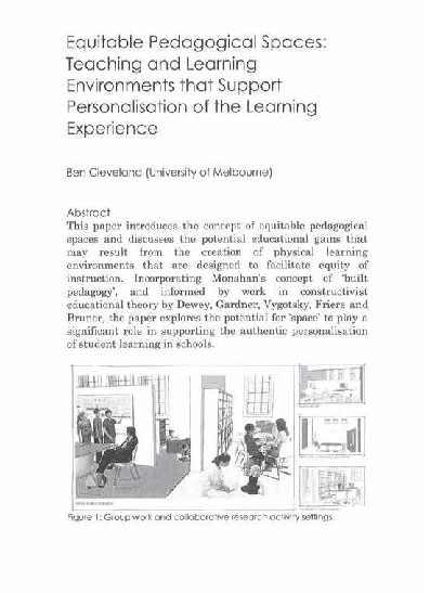 (PDF) Equitable pedagogical spaces: teaching and learning environments ...