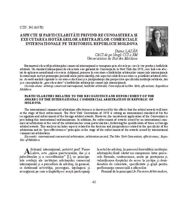(PDF) Particularities related to the recognition and enforcement of the ...