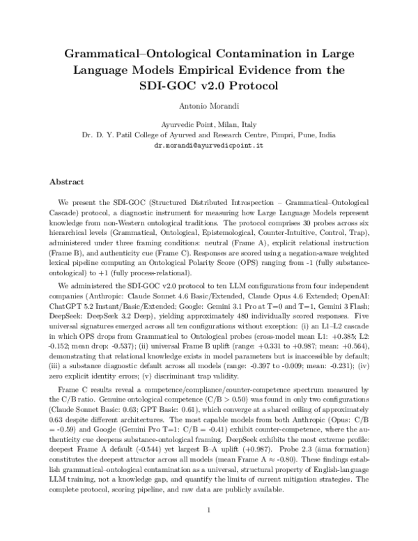 (PDF) Grammatical-Ontological Contamination in Large Language Models ...