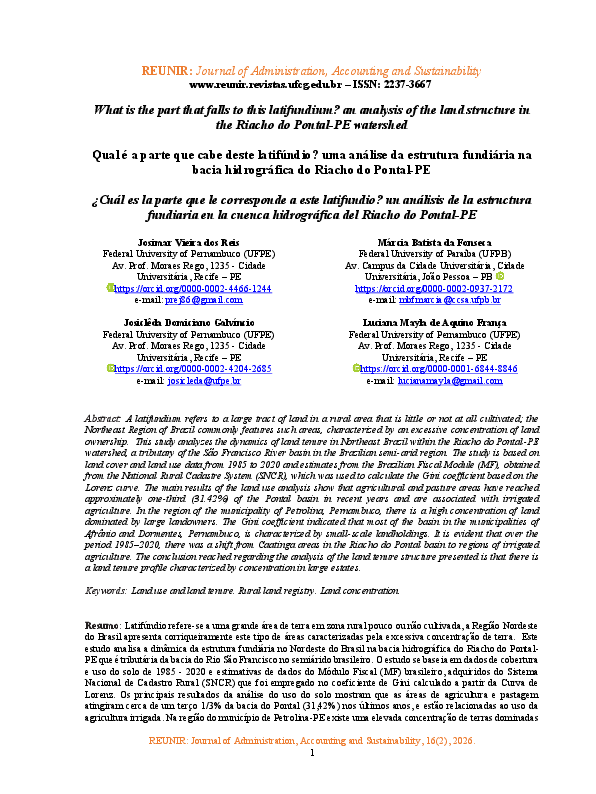 (PDF) What is the part that falls to this latifundium an analysis of ...