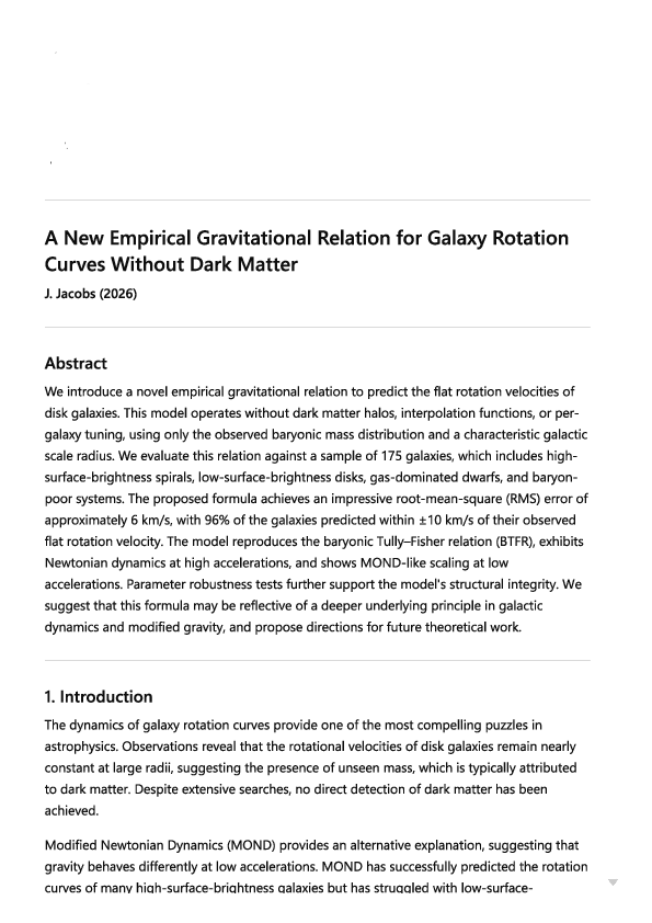 (PDF) Jacobs Theory A New Empirical Gravitational Relation for Galaxy ...
