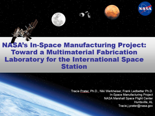 (PDF) NASA's In-Space Manufacturing Project: Toward a Multimaterial ...