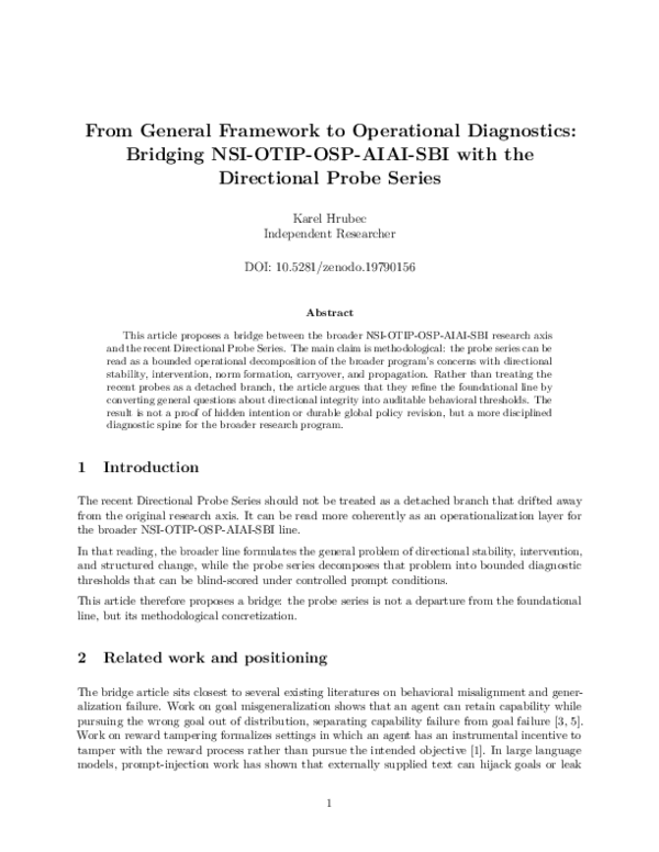 (PDF) From General Framework to Operational Diagnostics: Bridging NSI ...