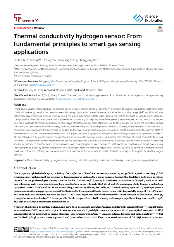 (PDF) Thermal conductivity hydrogen sensor: From fundamental principles ...
