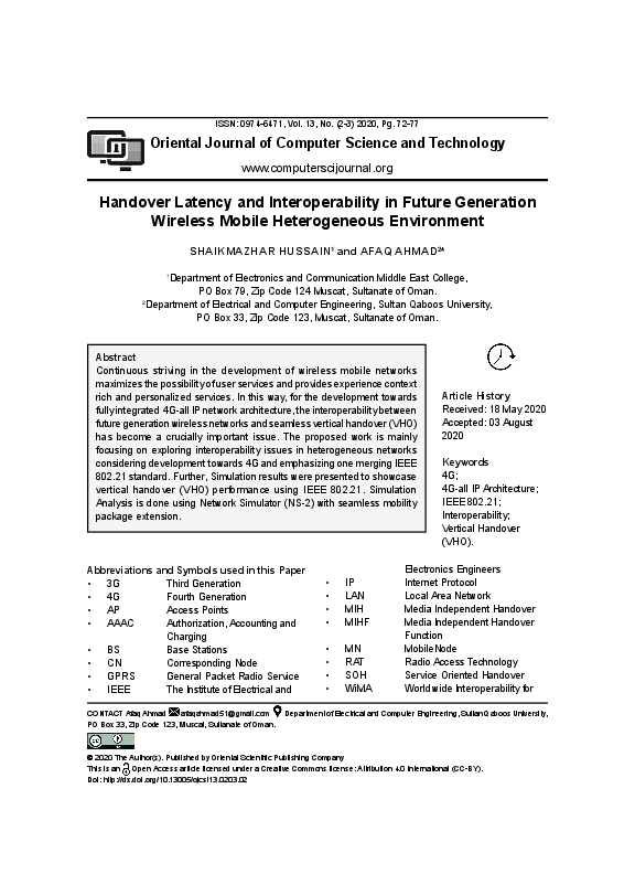 (PDF) Handover Latency and Interoperability in Future Generation ...