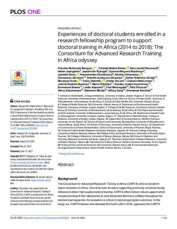 (PDF) Experiences of doctoral students enrolled in a research ...