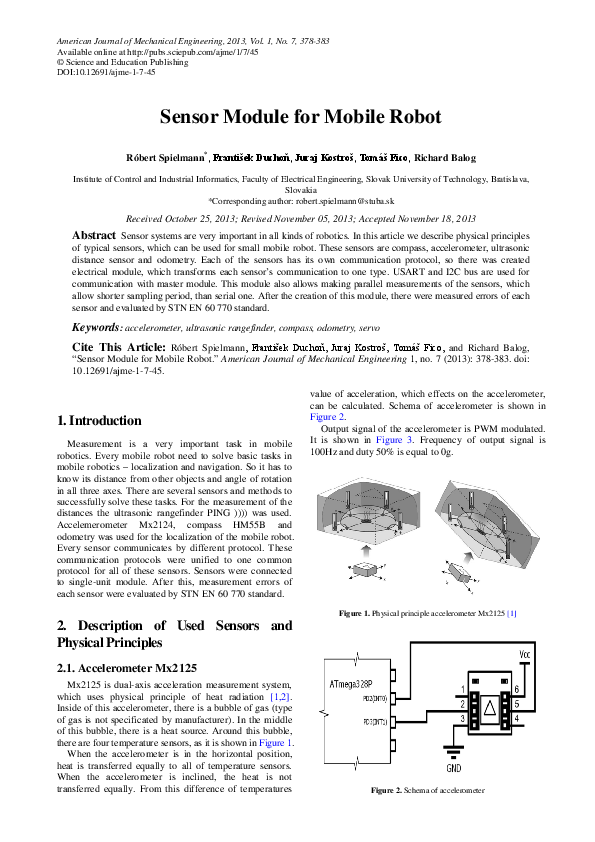 (PDF) Multi-sensor module for a mobile robot operating in harsh ...