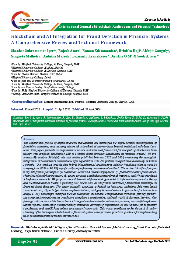 (PDF) Blockchain and AI Integration for Fraud Detection in Financial ...