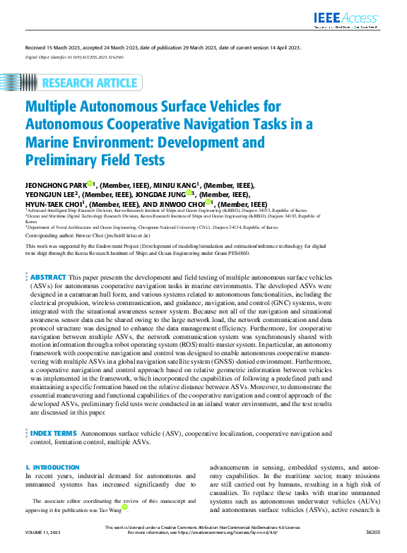 (PDF) Multiple Autonomous Surface Vehicles for Autonomous Cooperative ...