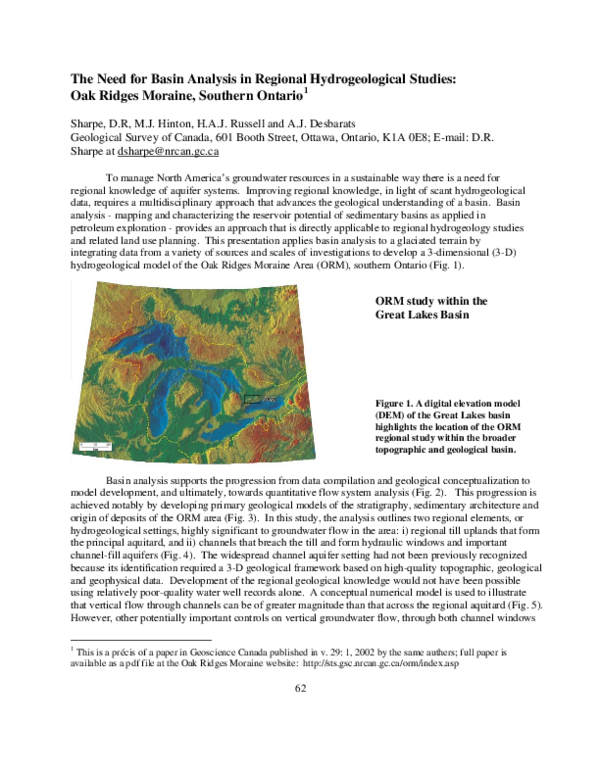 (PDF) The need for basin analysis in regional hydrogeological studies ...