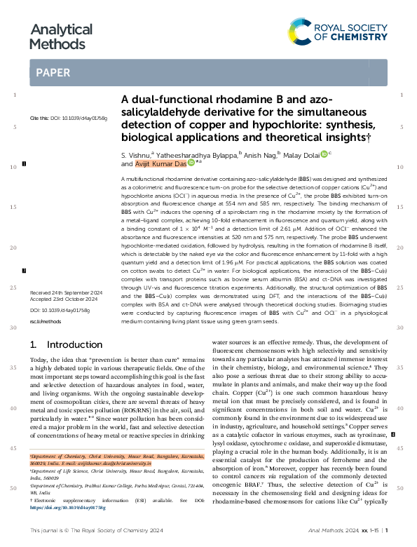 (PDF) A dual-functional rhodamine B and azosalicylaldehyde derivative ...