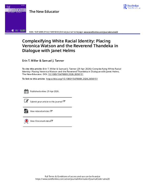 (PDF) Complexifying White Racial Identity: Placing Veronica Watson and ...
