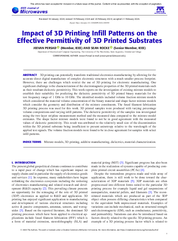 (PDF) Impact of 3D Printing Infill Patterns on the Effective ...