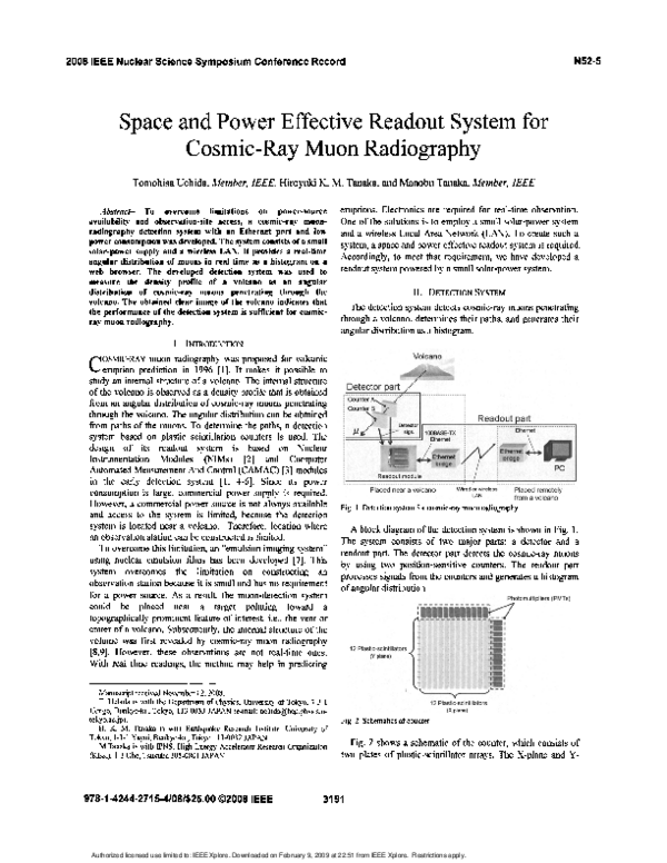 (PDF) Space and power effective readout system for cosmic-ray muon ...