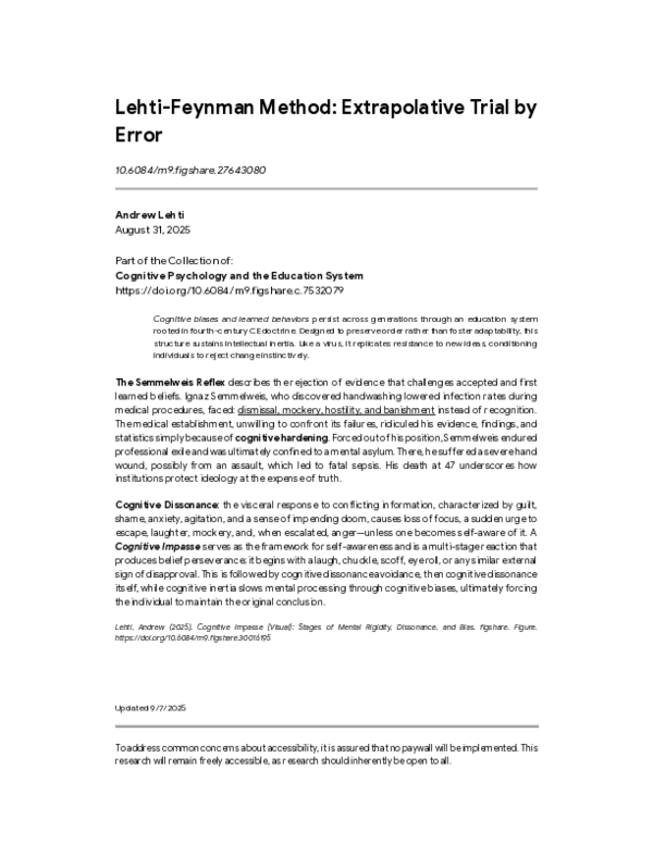 (PDF) Lehti-Feynman Method: Extrapolative Trial by Error