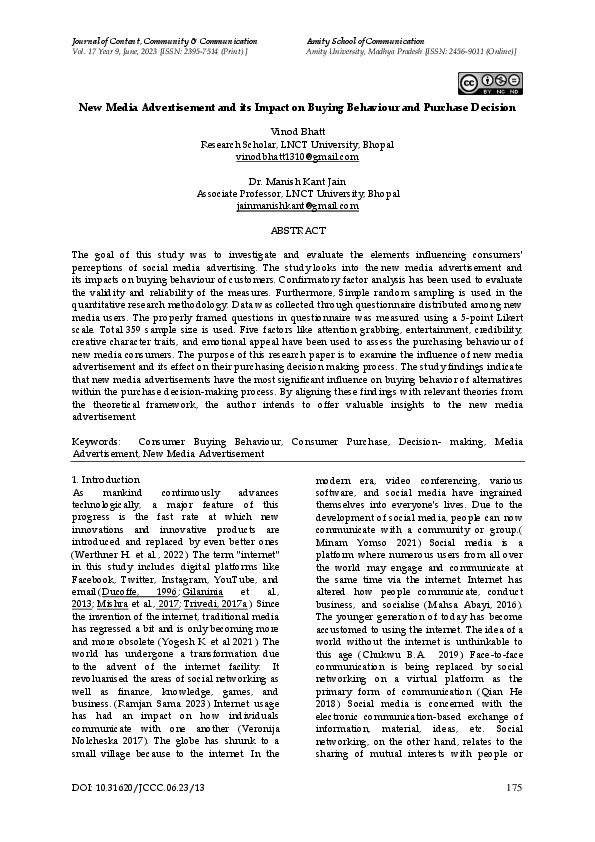 (PDF) New Media Advertisement and its Impact on Buying Behaviour and ...