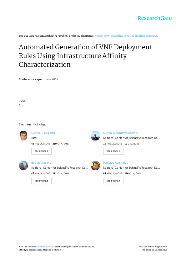 (PDF) Automated generation of VNF deployment rules using infrastructure ...