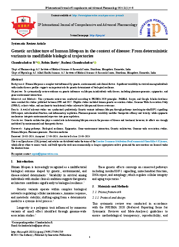 (PDF) Genetic architecture of human lifespan in the context of disease ...